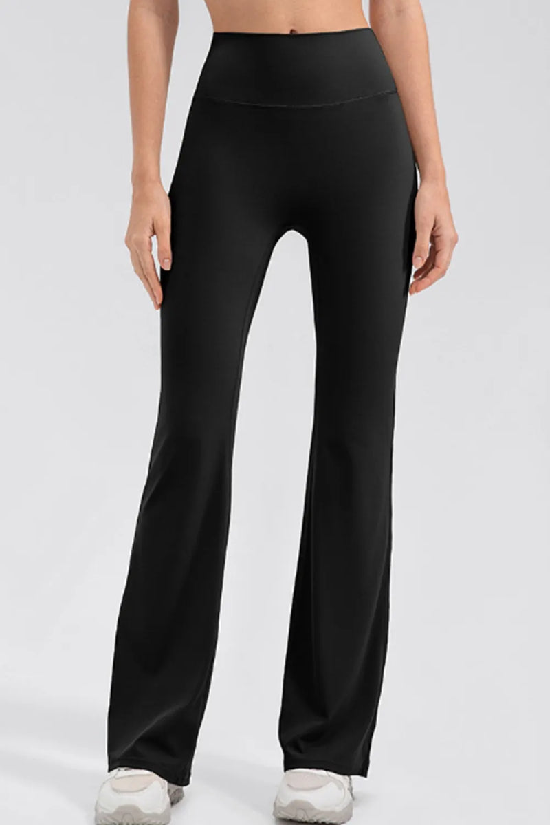 Wide Waistband High Waist Bootcut Active Leggings
